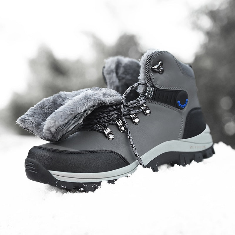 Men's Arctic Winter Boots for Cold Weather Walking and Snow Day Comfort - Gray