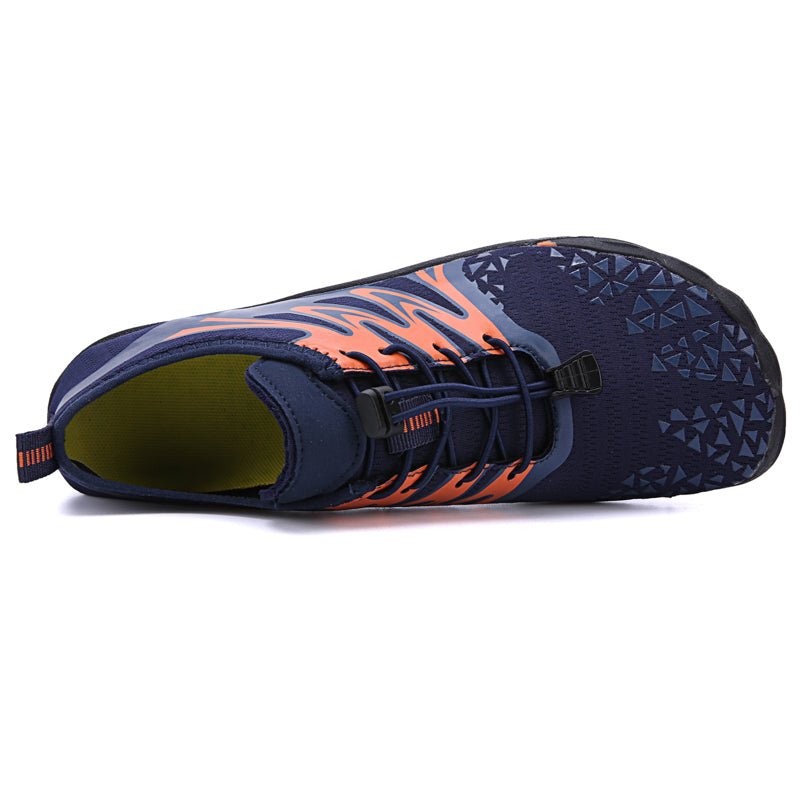 Trail V-Runner Pro Barefoot Shoes for Men and Women - Non-Slip Minimalist Trail Runners - Blue Orange