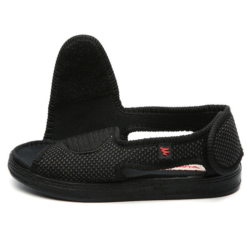 Men's Wide Fit Comfort Sandals for Walking, Travel and Everyday Support - Black