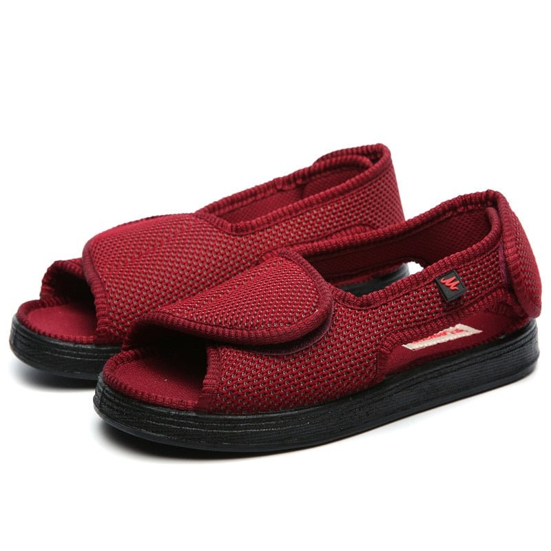 Men's Wide Fit Comfort Sandals for Walking, Travel and Everyday Support - Red