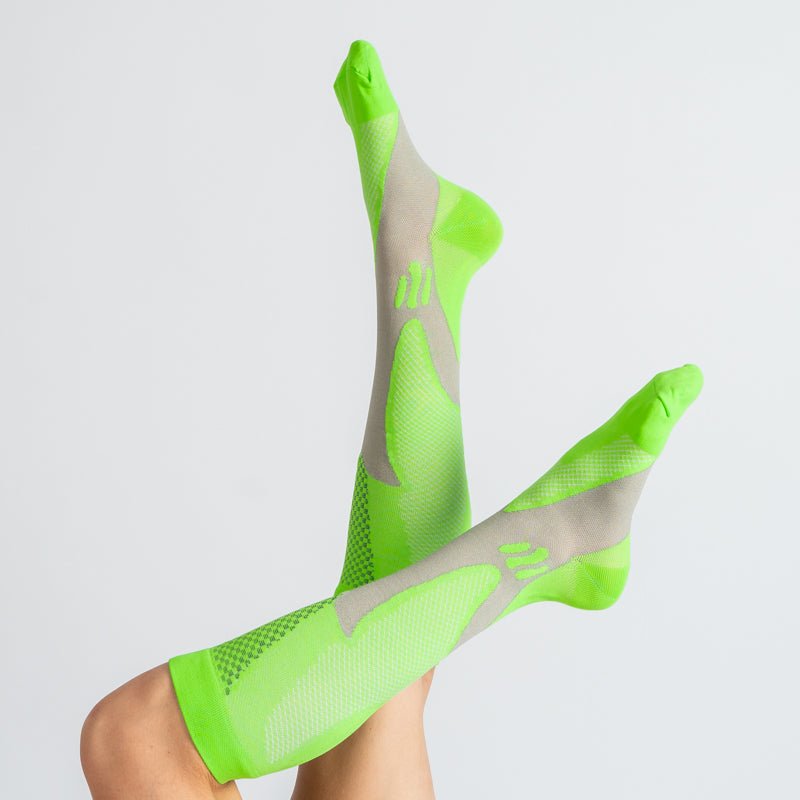 Comfort Compression Socks for Work, Travel and All-Day Leg Support - Lime Green