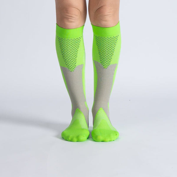 Comfort Compression Socks for Work, Travel and All-Day Leg Support - Lime Green