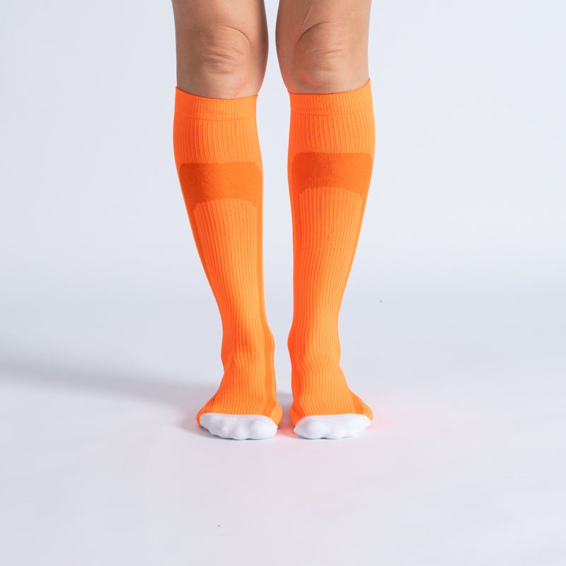 Comfort Compression Socks for Work, Travel and All-Day Leg Support - Orange