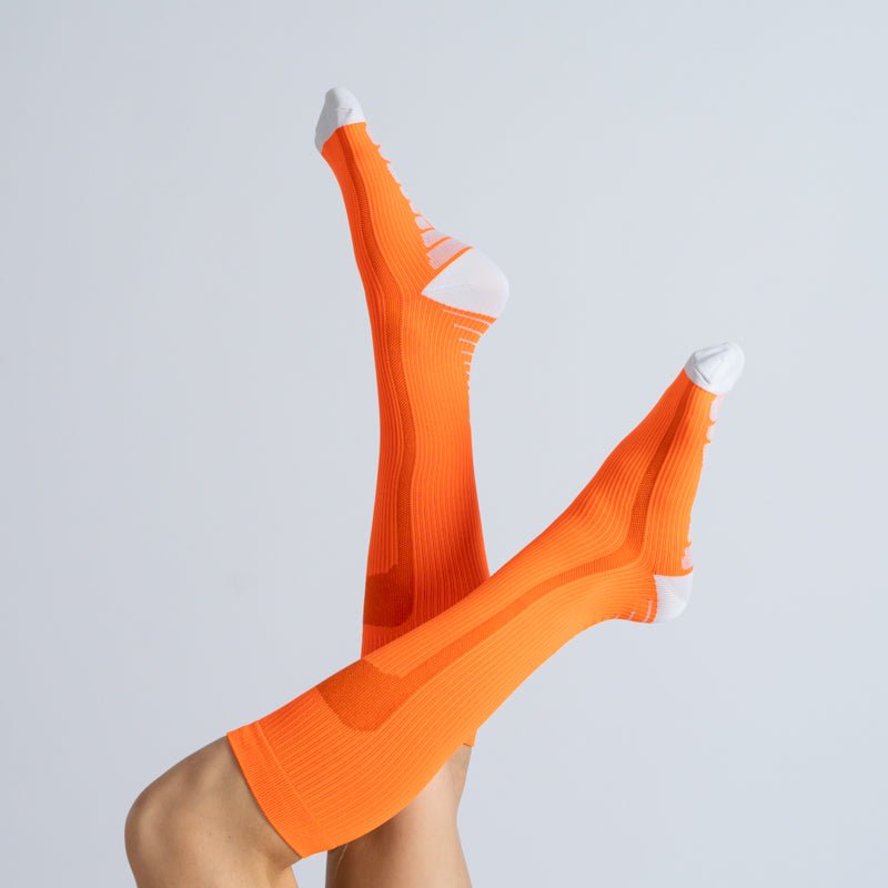 Comfort Compression Socks for Work, Travel and All-Day Leg Support - Orange