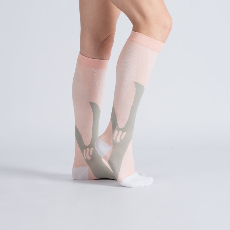 Comfort Compression Socks for Work, Travel and All-Day Leg Support - Pink