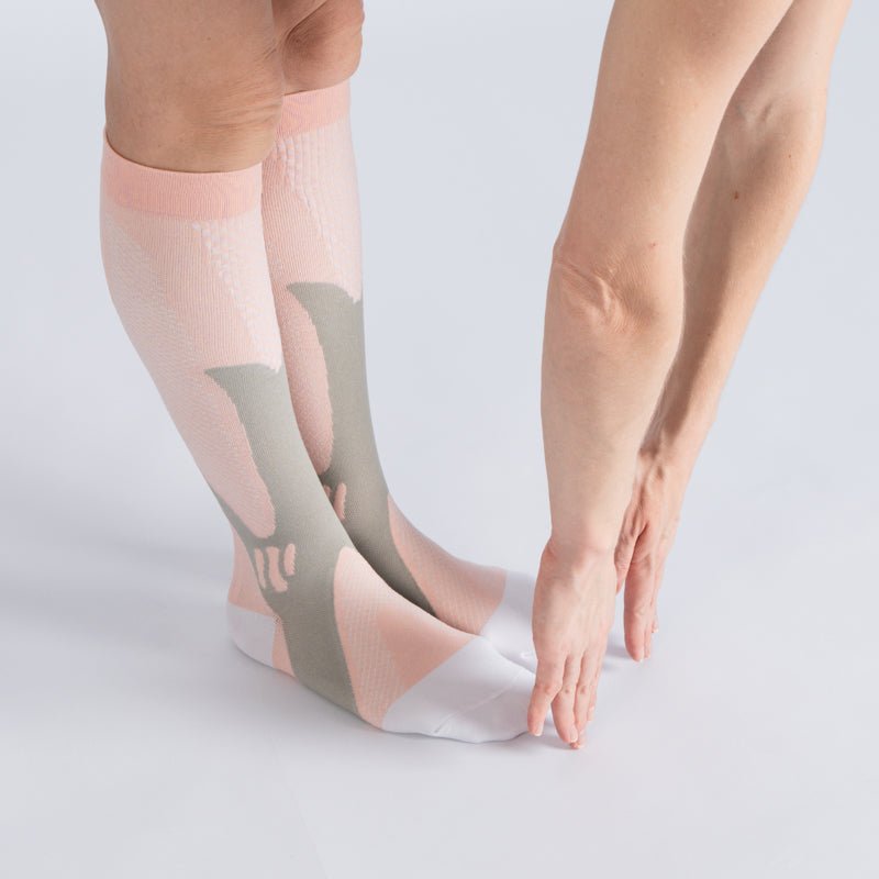 Comfort Compression Socks for Work, Travel and All-Day Leg Support - Pink