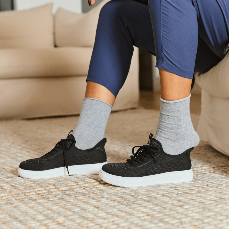Women's Daily Slip-On Comfort Shoes for Walking and Standing All Day - Black