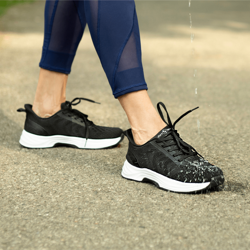Women's Hands-Free Slip-On Comfort Shoes for Easy Everyday Wear and Walking - Black White