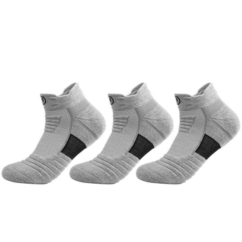 3-Pack Breathable Ankle Socks for Everyday Wear and Active Comfort - Grey