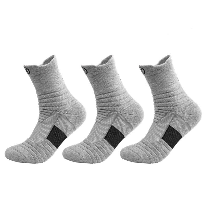 3-Pack Non-Slip Breathable Ankle Socks for Healthcare Workers and Long Shifts - Grey