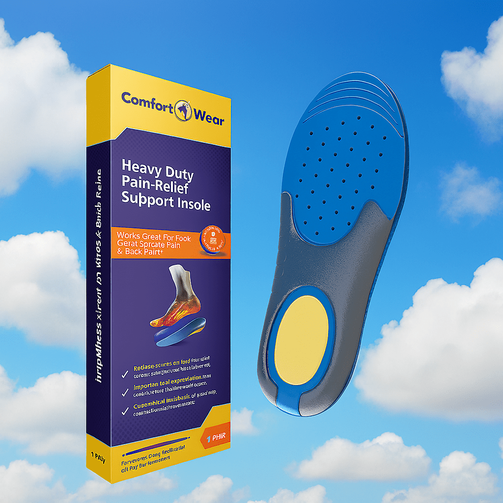 Heavy Duty Support Shoe Insoles for Work Boots and Long Days on Your Feet