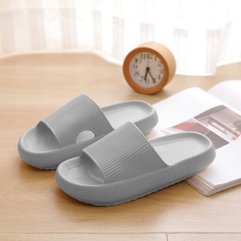 Heel Support Cushion Slides for Home, Shower and Everyday Foot Comfort - Gray