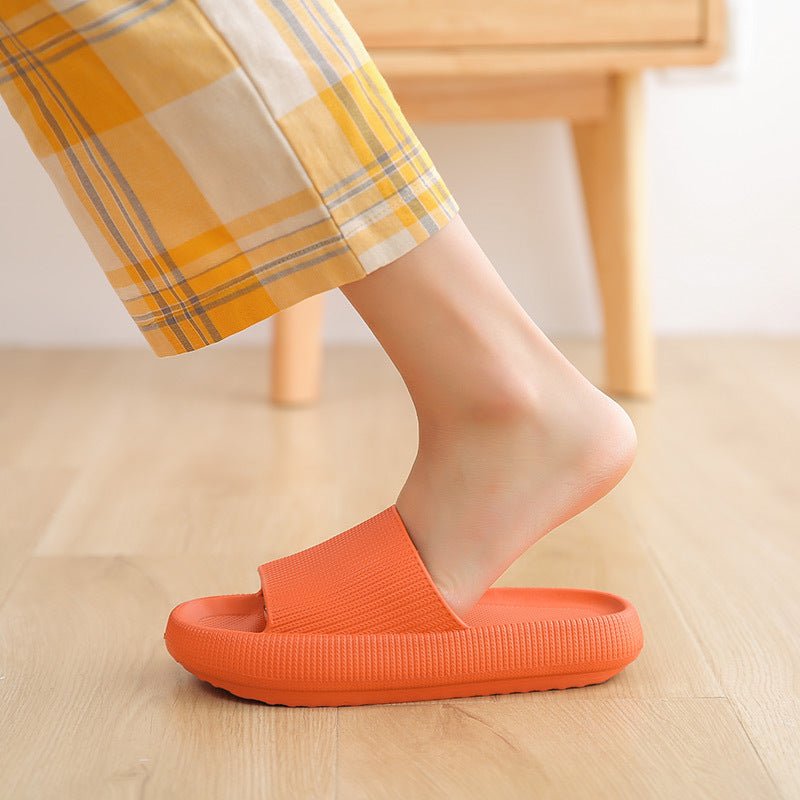 Heel Support Cushion Slides for Home, Shower and Everyday Foot Comfort - Orange