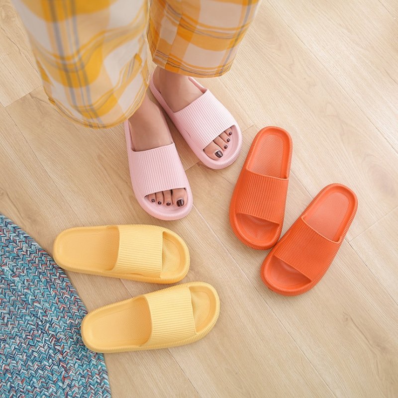 Heel Support Cushion Slides for Home, Shower and Everyday Foot Comfort - Orange