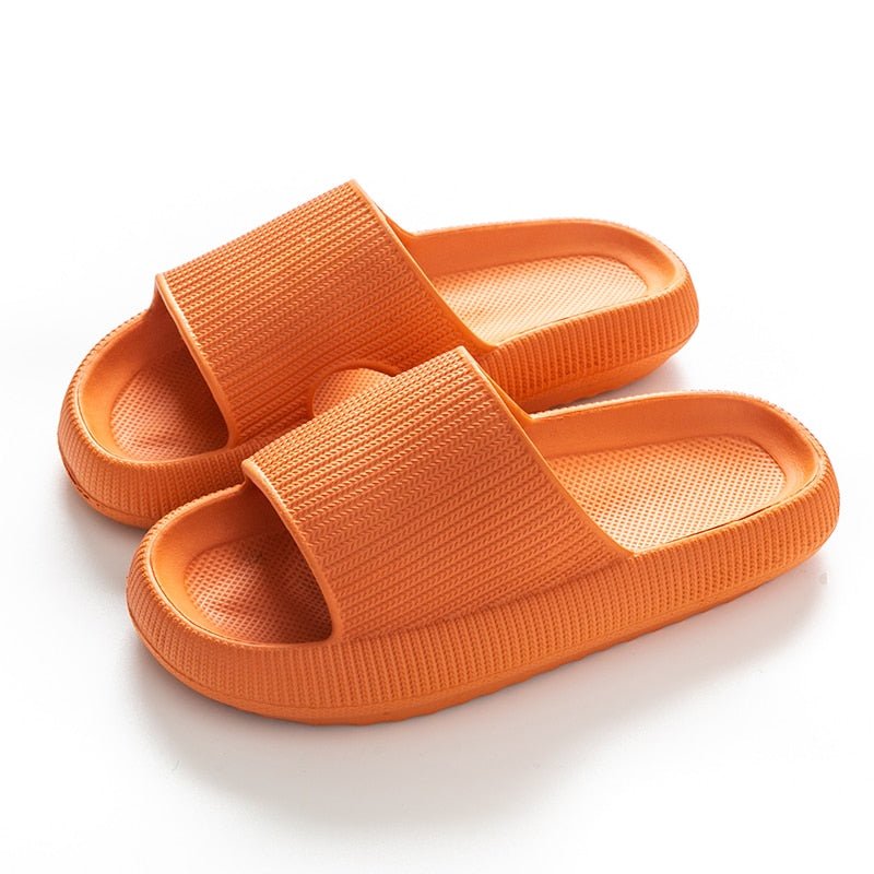 Heel Support Cushion Slides for Home, Shower and Everyday Foot Comfort - Orange