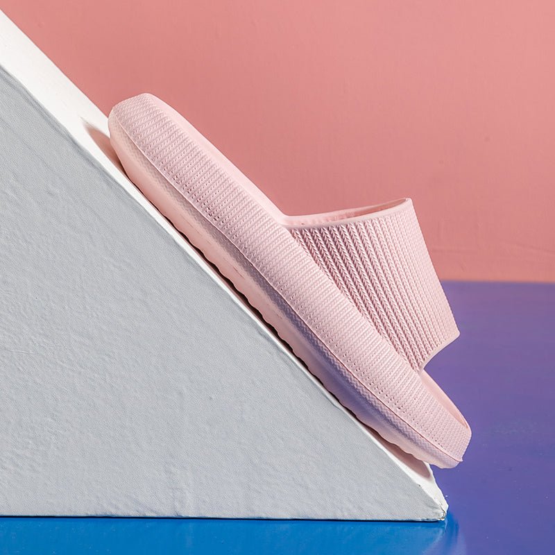 Heel Support Cushion Slides for Home, Shower and Everyday Foot Comfort - Pink