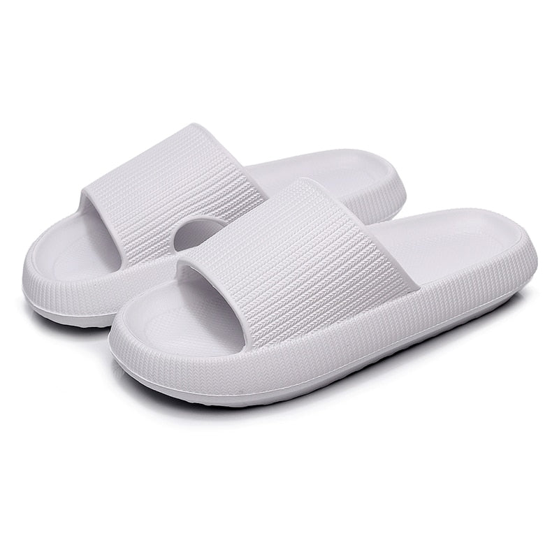 Heel Support Cushion Slides for Home, Shower and Everyday Foot Comfort - White