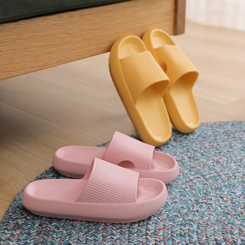 Heel Support Cushion Slides for Home, Shower and Everyday Foot Comfort - Yellow