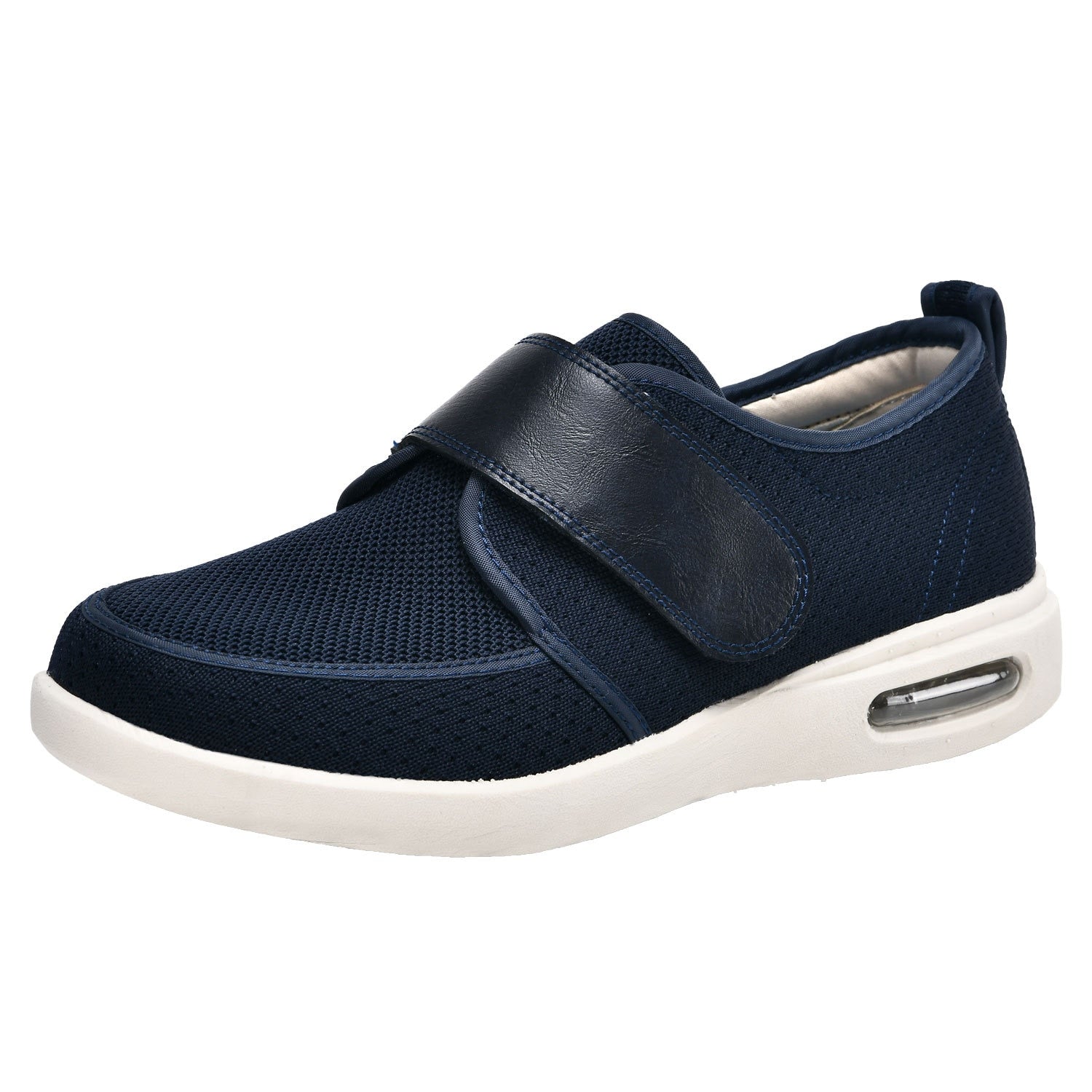 Men's Wide Fit No-Tie Stretch Shoes with Adjustable Closure for Easy Wear
