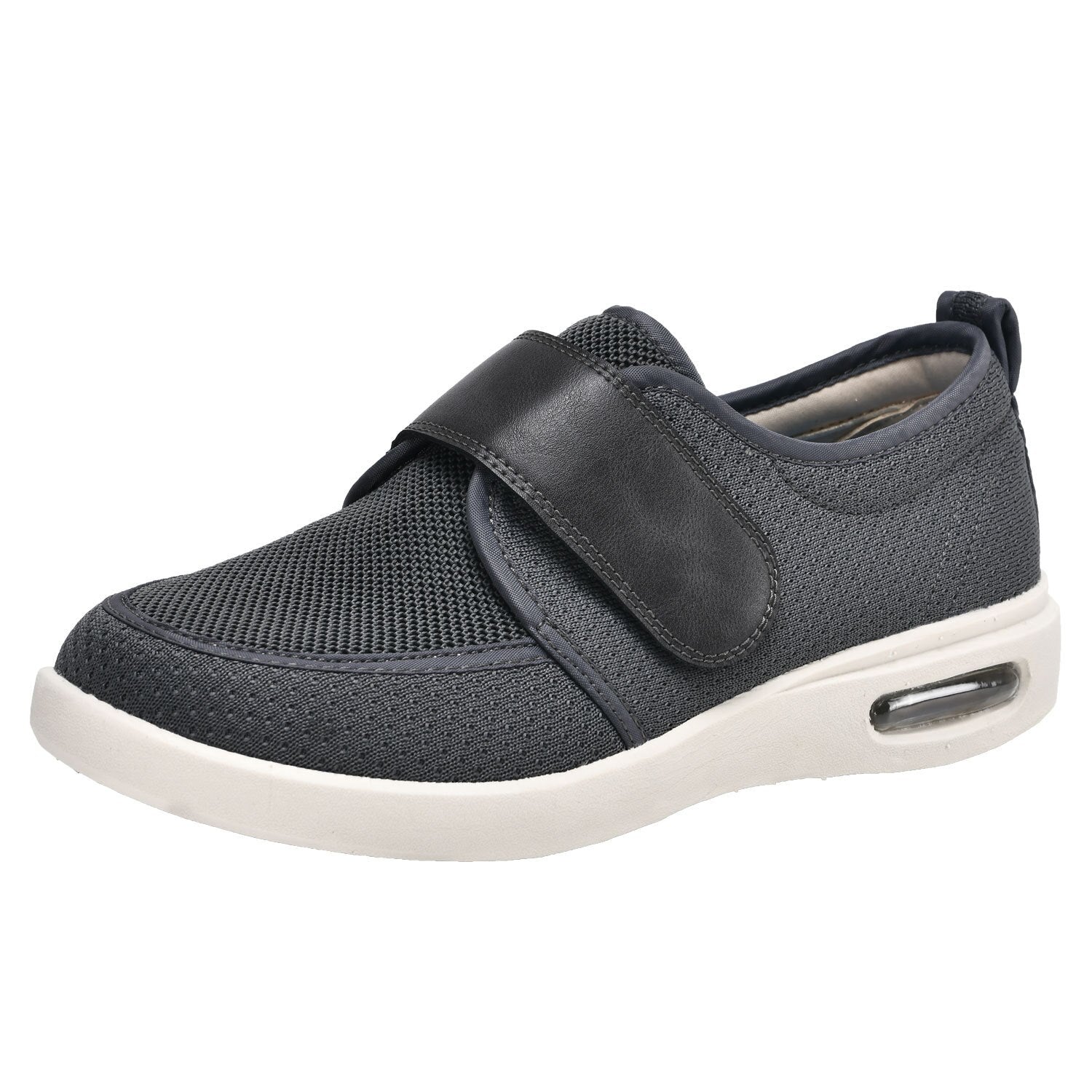 Men's Wide Fit No-Tie Stretch Shoes with Adjustable Closure for Easy Wear