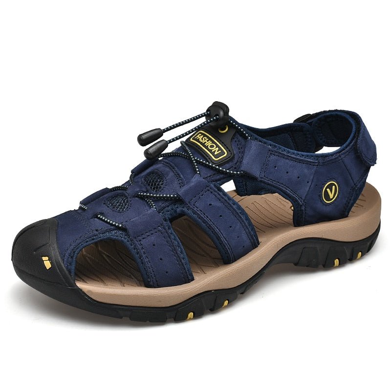 Men's Ortho Heel Strap Sandals for Hiking, Walking and Outdoor Comfort - Blue
