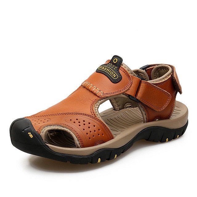 Men's Ortho Heel Strap Sandals for Hiking, Walking and Outdoor Comfort - Orange