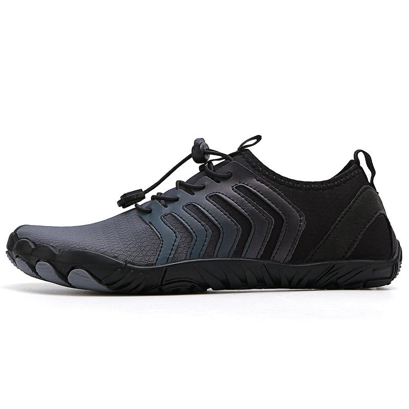 Trail V-Runner Pro Barefoot Shoes for Men and Women - Non-Slip Minimalist Trail Runners - Midnight Black