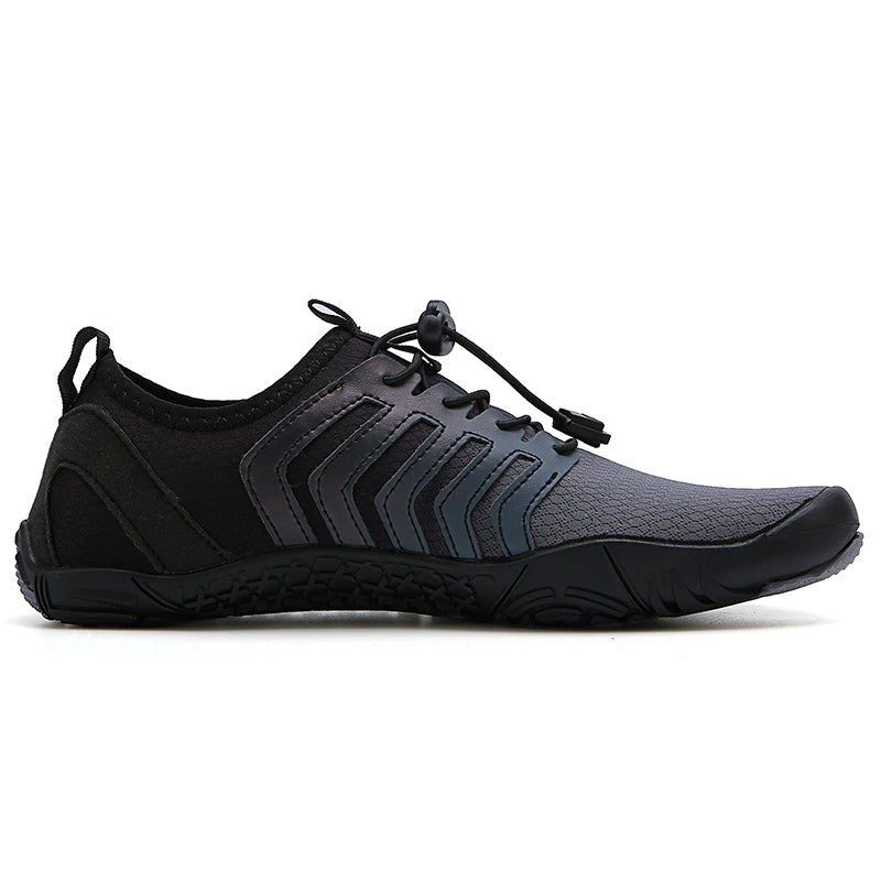 Trail V-Runner Pro Barefoot Shoes for Men and Women - Non-Slip Minimalist Trail Runners - Midnight Black