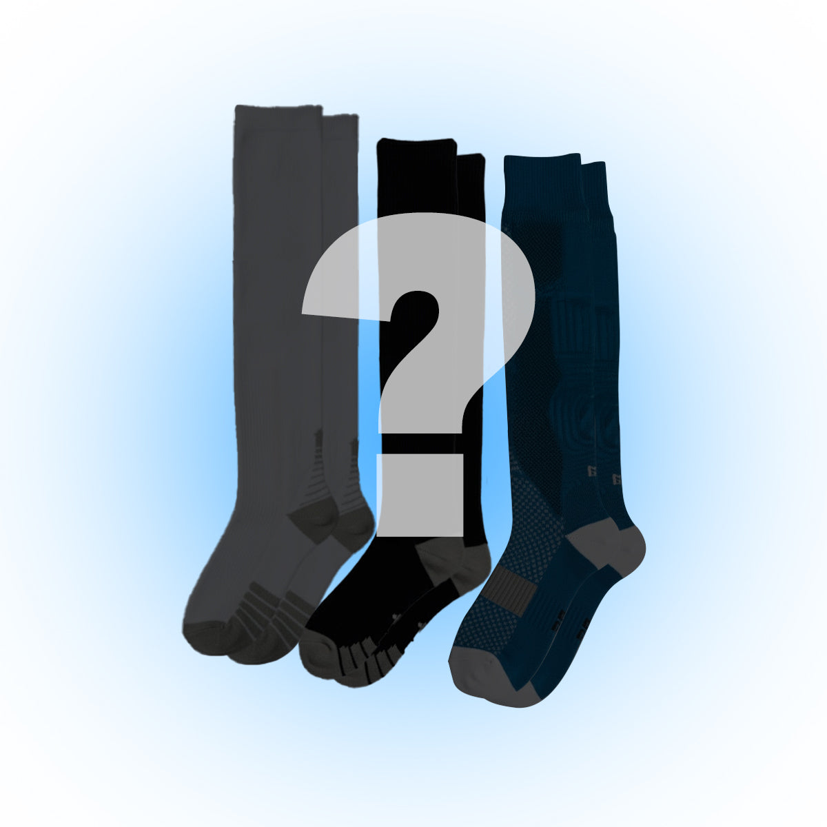 3-Pack Mystery Compression Socks for Work, Travel and All-Day Leg Support