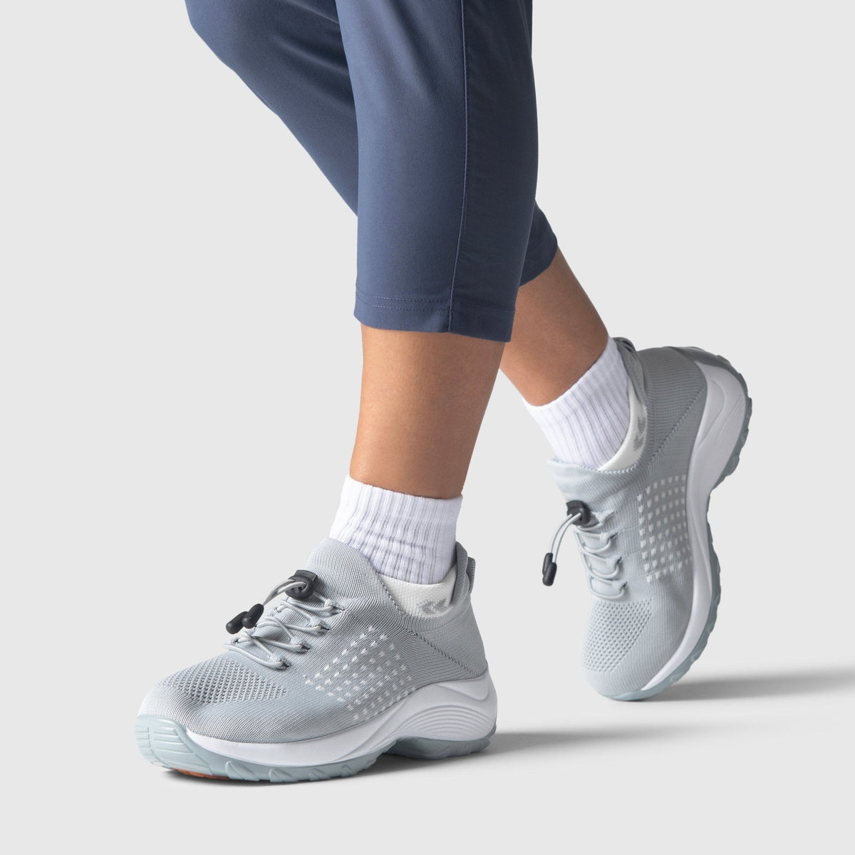 Women's Ortho Stretch Cushion Shoes for Arch Support and All-Day Walking Comfort - Arctic Grey