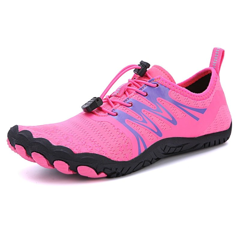 Trail V-Runner Pro Barefoot Shoes for Men and Women - Non-Slip Minimalist Trail Runners - Rose Red