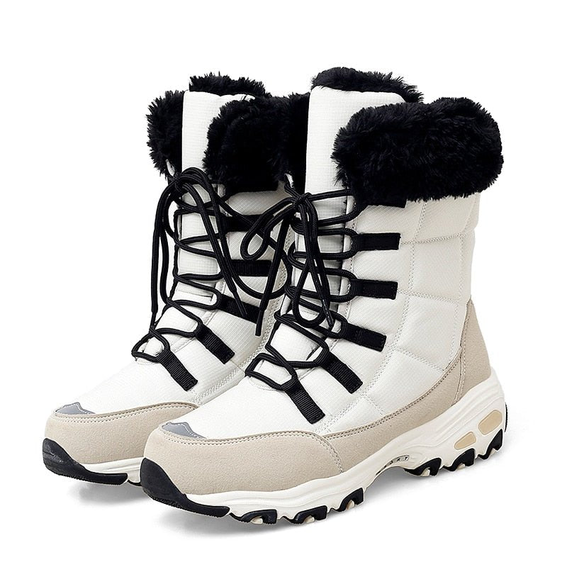 Women's Ortho Winter Boots for Cold Weather Comfort and Arch Support - Beige