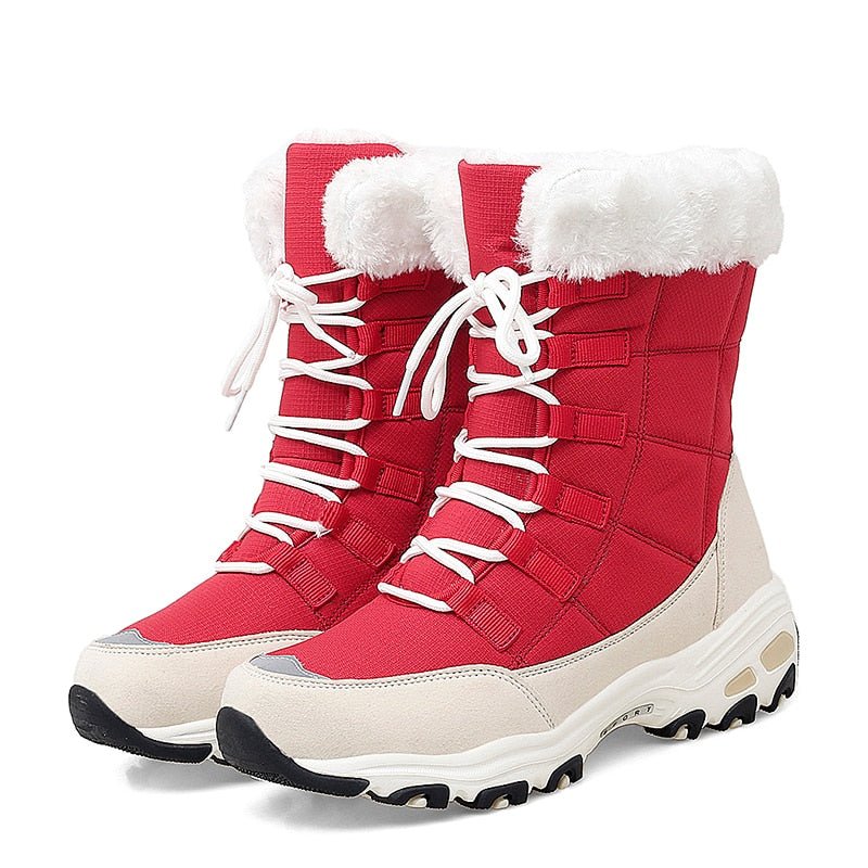 Women's Ortho Winter Boots for Cold Weather Comfort and Arch Support - Red