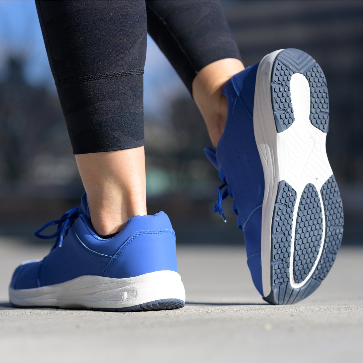 Women's Stride Cushion Walking Shoes for Everyday Comfort and Arch Support - Blue