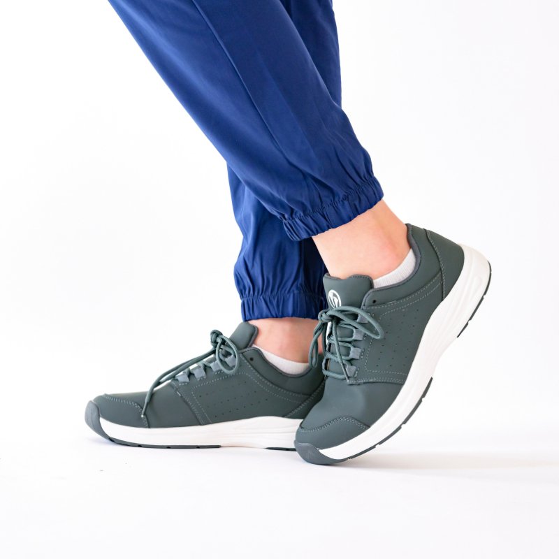 Women's Stride Cushion Walking Shoes for Everyday Comfort and Arch Support - Dark Grey