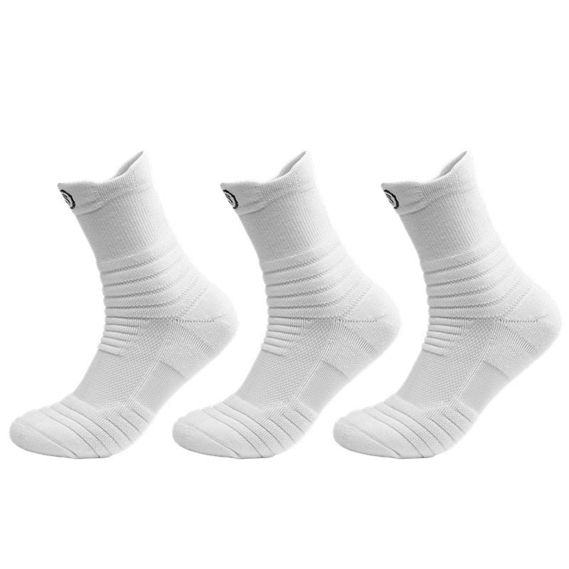3-Pack Breathable Crew Socks for Everyday Wear and Active Comfort - White